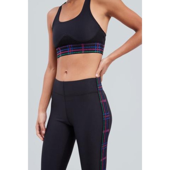Terez Glitter Plaid Sports Bra sz S NWT - Picture 3 of 9